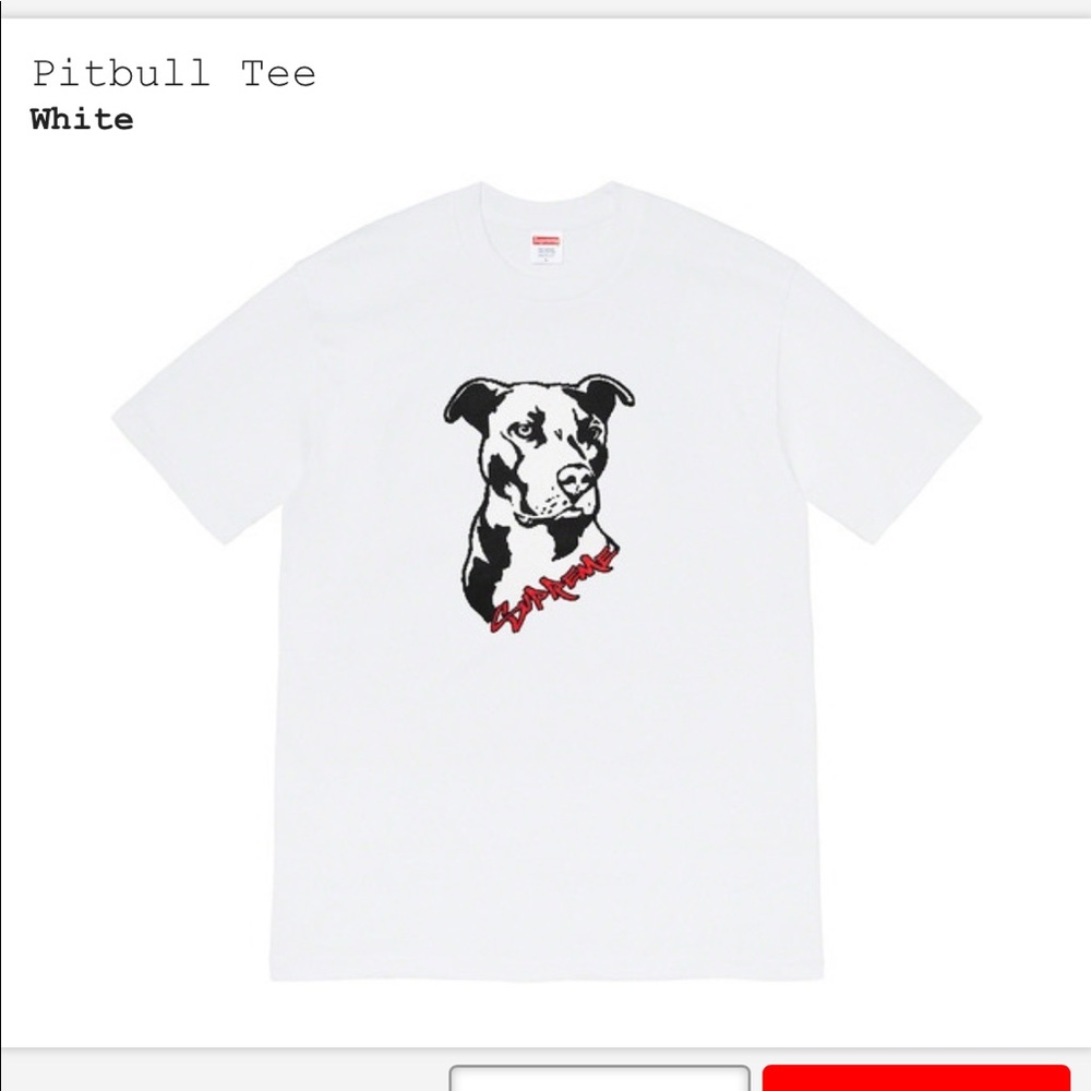 Supreme Pitbull tee white